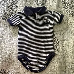 UCONN baby collared bodysuit